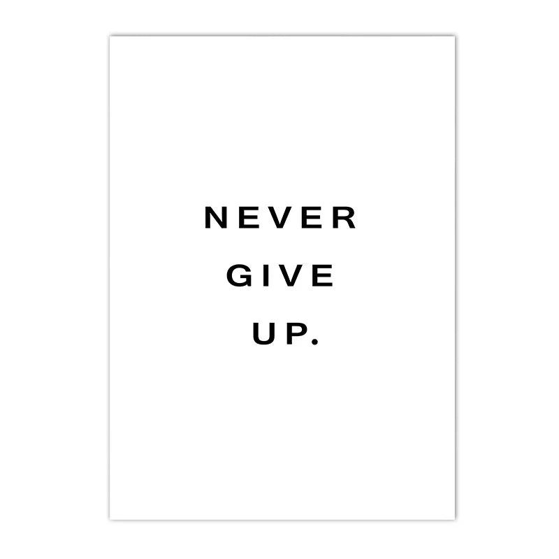 Yes You Can Motivational Phrase Poster and Print Minimalist Quotes Poster Canvas Black White Wall Art Picture Nordic Home Decor