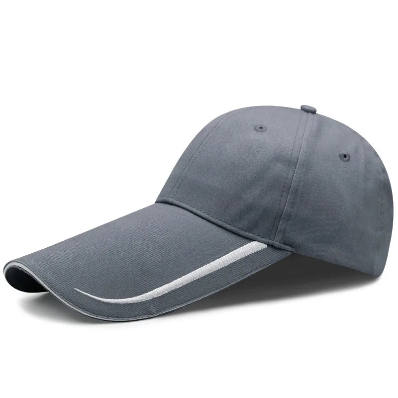Peaked Hat Spring Summer 14cm Long Brim Sunscreen Fishing Men Women Street Sunshade Outdoor Adjustable Cotton Golf Cap Trucker