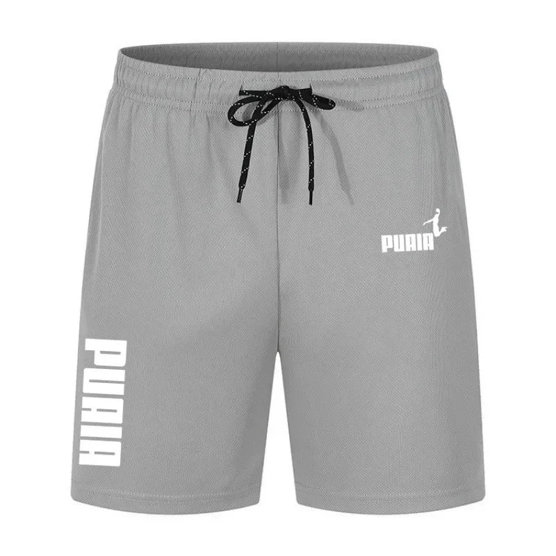 Men's Running Shorts Casual Sports Breathable Mesh Quick Dry Shorts Outdoor Hiking Clothing Fitness Quick Dry Drawstring Shorts