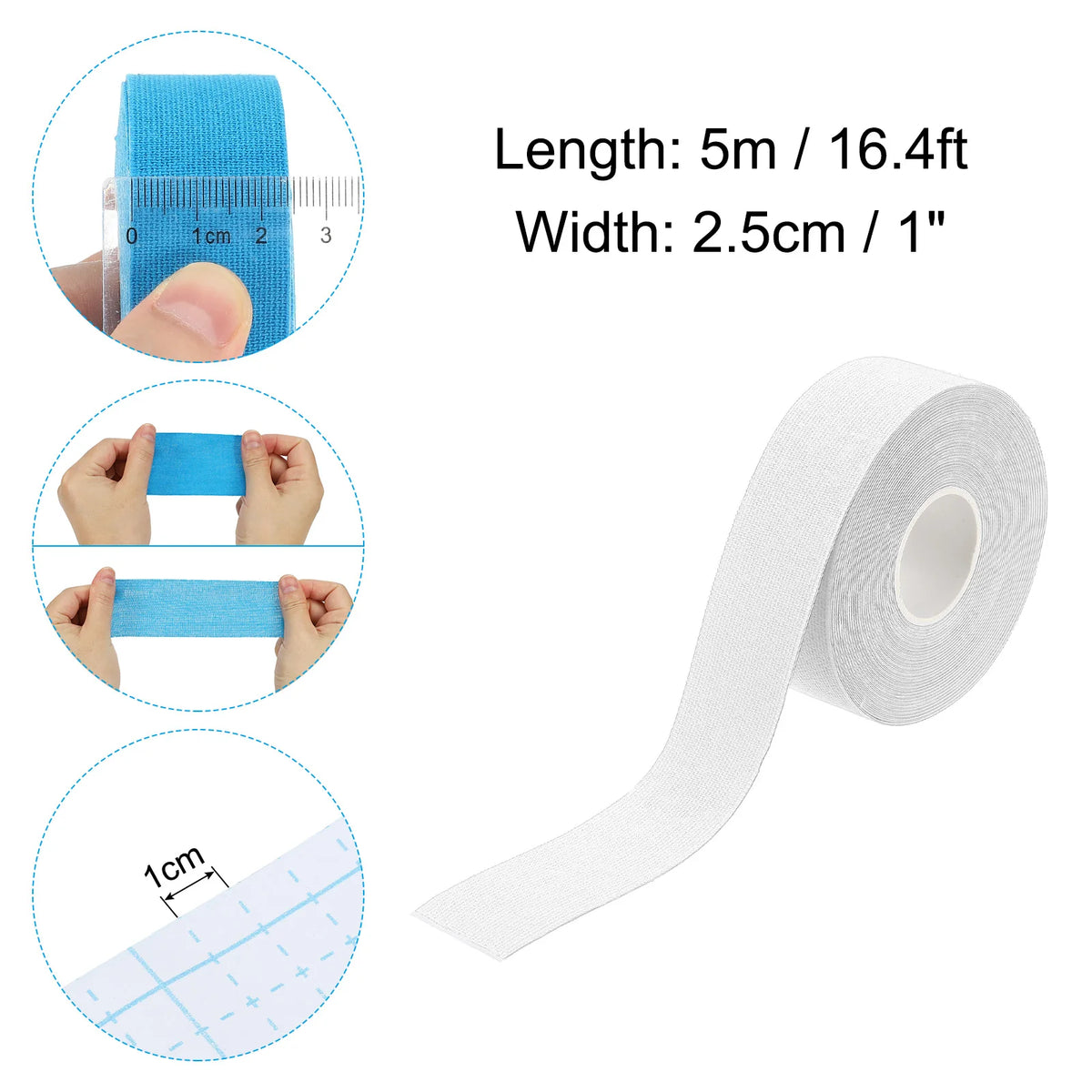 Aerial Hoop Tape Athletic Tape Adhesive Non-Slip Grip Tape Yoga Rig Sport Tape for Wrapping Exercises Gymnastics 16.4ft Colorful