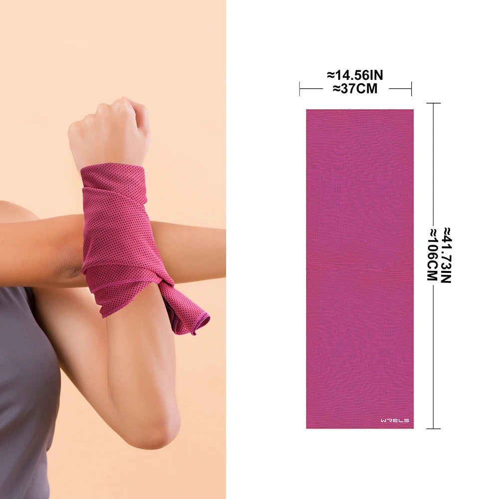 WRELS Towel Sports Quick-drying Super Absorben Outdoor Cooling Towel Fitness sports gym Running quick Dry Cool Towel Soft Gym