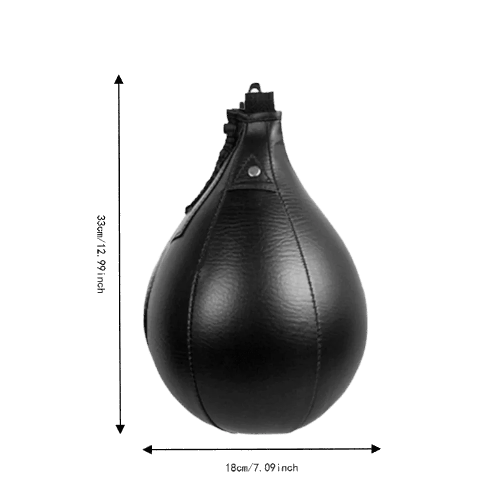 2pcs PU Leather Boxing Speed Bag Stitched Hanging Reaction Ball Impact Absorbing Lightweight Punching Trainer Boxing Training