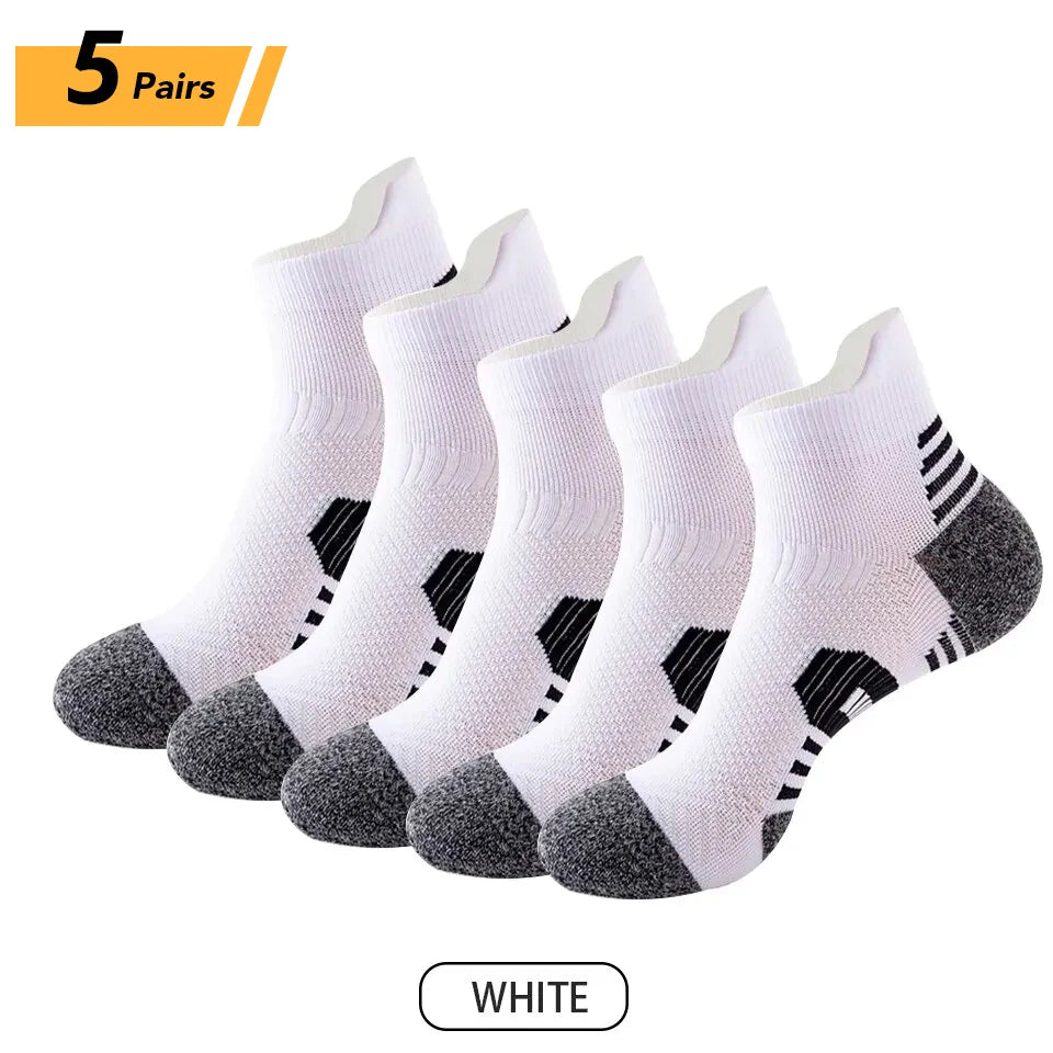 9/5/3/1 Pairs Men's Sport Socks Breathable Outdoor Running Basketball Socks Cotton Training Short Tube Socks For Men