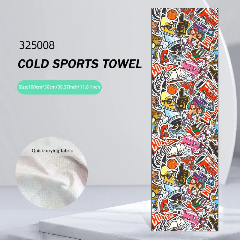 1Pc Quick Drying Towel Breathe Cold-feeling Towel Sweat-absorbent Towel For Sports Fitness Running Gym Yoga Soft Microfiber Towe