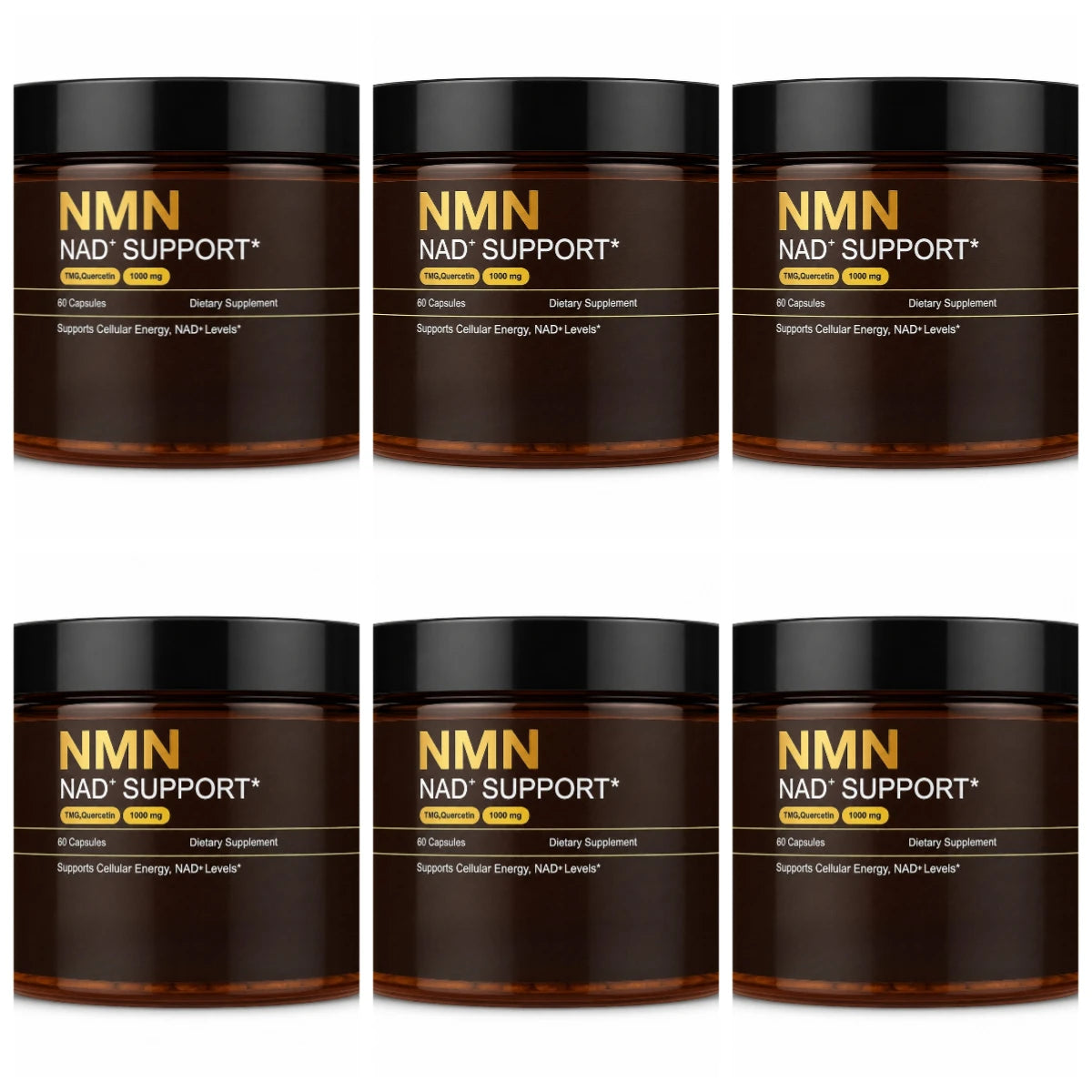 NMN Complex Supplement 1000mg Serving TMG Quercetin Resveratrol Capsules Cellular Wellness Supplement Supports Energy