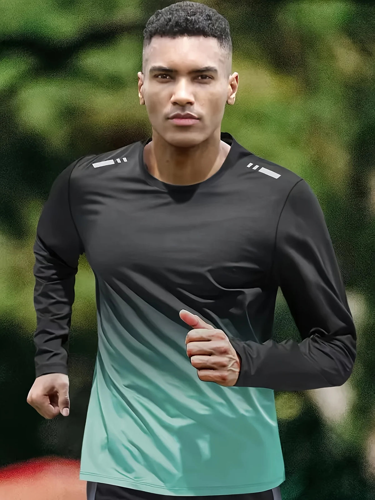 T-shirt men's four seasons long sleeve outdoor speed dry clothes running training breathable leisure fitness top