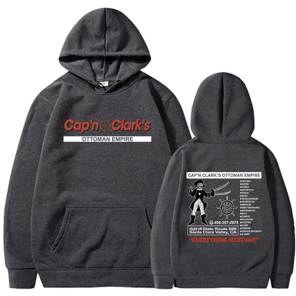 Backrooms Cap'n Clark's Ottoman Empire Pirate Hoodies Men's Women Clothing Casual Long Sleeves Hooded Sweatshirts Streetwear