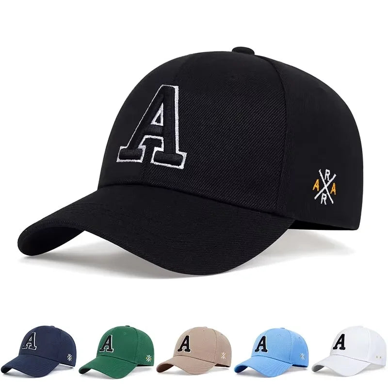 1 Summer Men's Embroidered A Letter Multi Color Duck Tongue Hat Outdoor Sports Baseball Hat