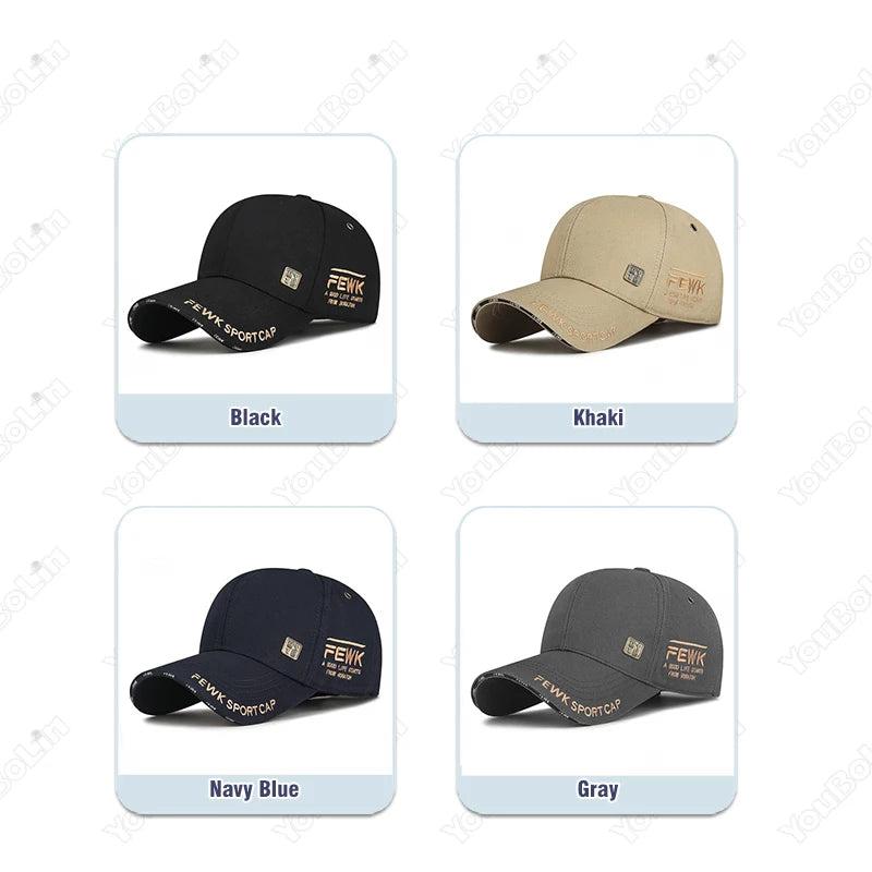 New Fashion High Quality Unisex Chinese Style Letters Embroidery Cotton Adjustable Baseball Cap Sun Hat Trucker Caps Dad Hats