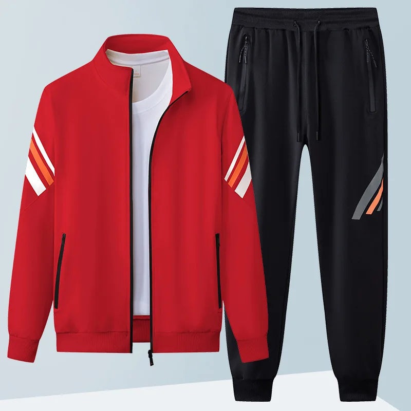 Men's Sports Two-piece Casual Spring And Autumn Long Sleeve Cardigan Sweatshirt Trousers Outdoor Sports Suit Men's Sportswear