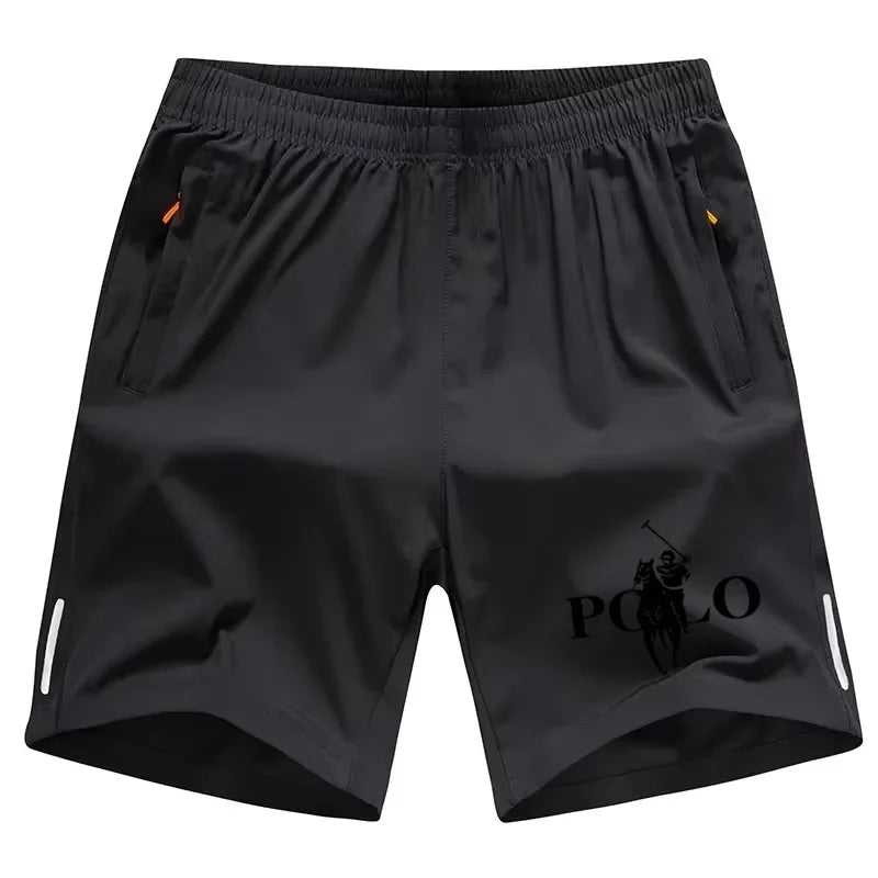 Summer men's shorts ice silk running gym sports shorts quick drying breathable beach shorts fitness slow running cool casual spo