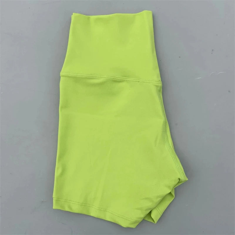 Women Gym Sports Shorts Yoga Shorts High Waist Workout Short Leggings Fitness Short Pants Running Cycling Tight Soft Sportswear