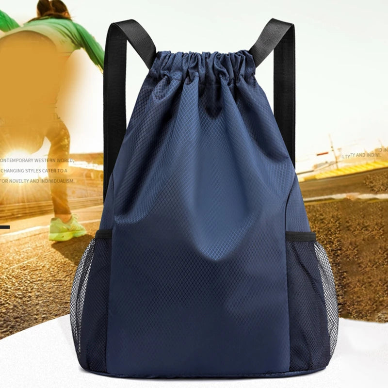 1pc Sports Drawstring Backpack Sport Fitness Travel Outdoor Sackpack Large Capacity Gym Swim Beach Bags Basketball Bag