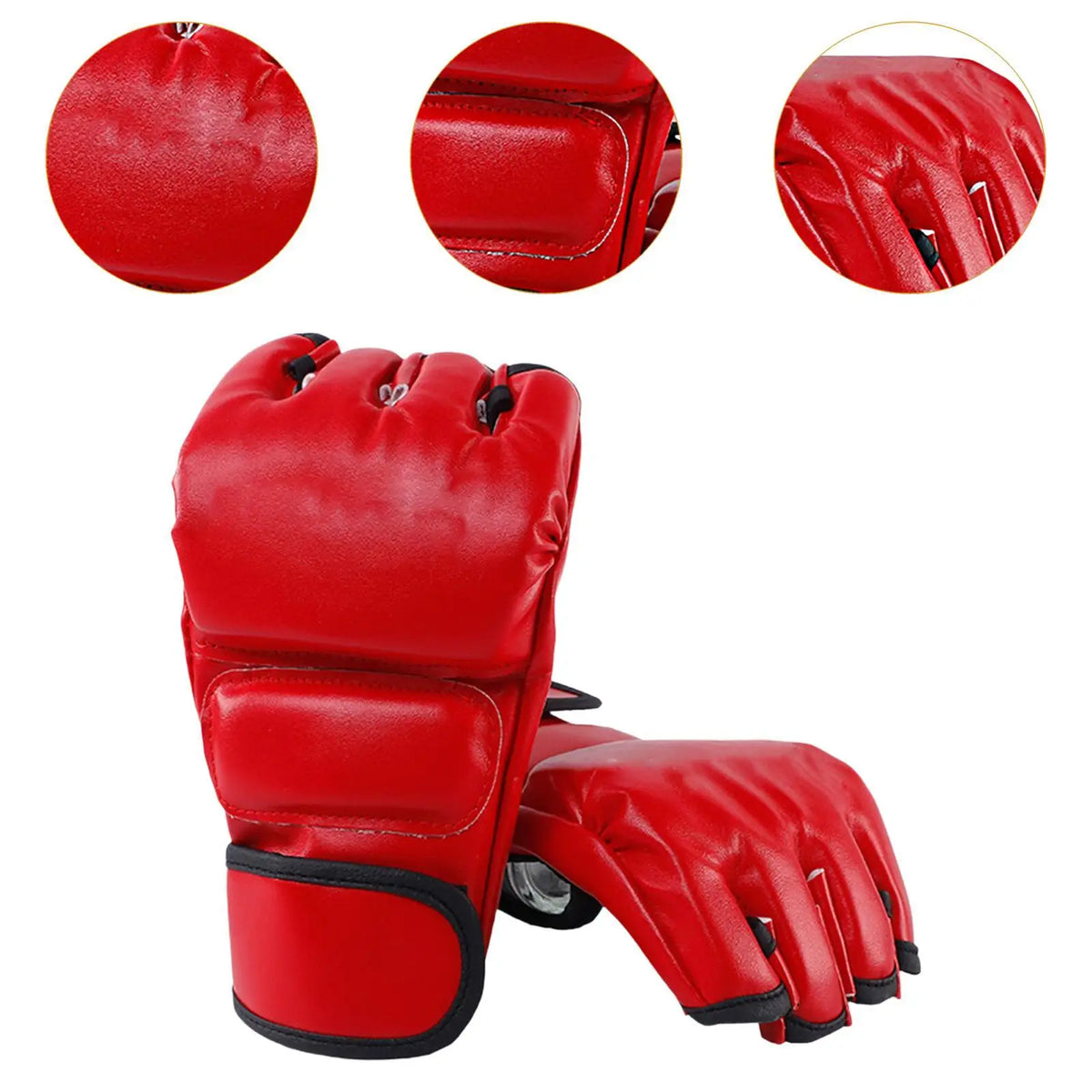 Boxing Gloves Punching Gloves Punch Mitts Open Palms Protective Gear Sport Mittens Mitts for Grappling Workout Sanda Karate