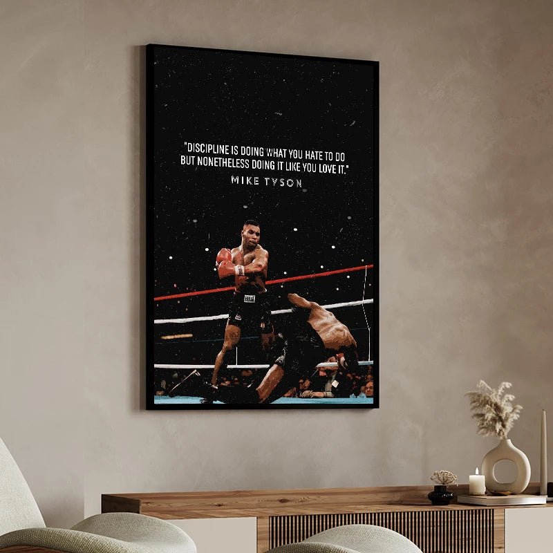 Boxer Wall Art Poster Nate Diaz Boxing Motivational Quote Canvas Painting Prints Decor Pictures Living Room home Decor cuadros