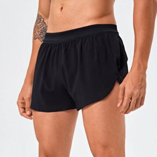 Men Marathon Racing Gym Sports Shorts Anti-escaping Lining Quick Dry Workout Training Fitness Jogging Short Arrow Pants