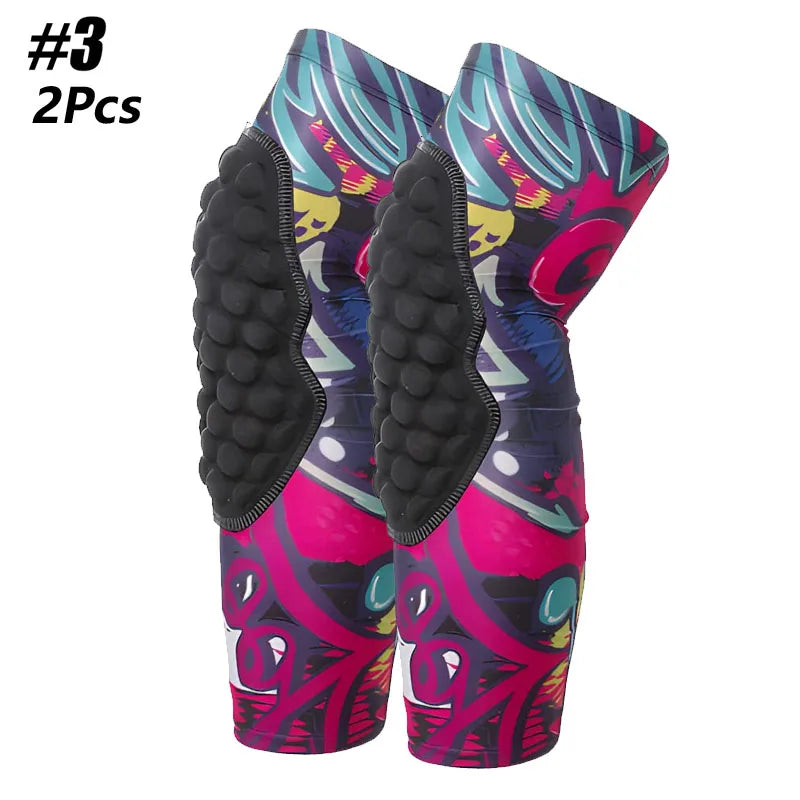1/2Pcs Honeycomb Knee Support Knee Pads Brace Leg Sleeve Calf Compression Knee Protection For Kids Child Sports Football