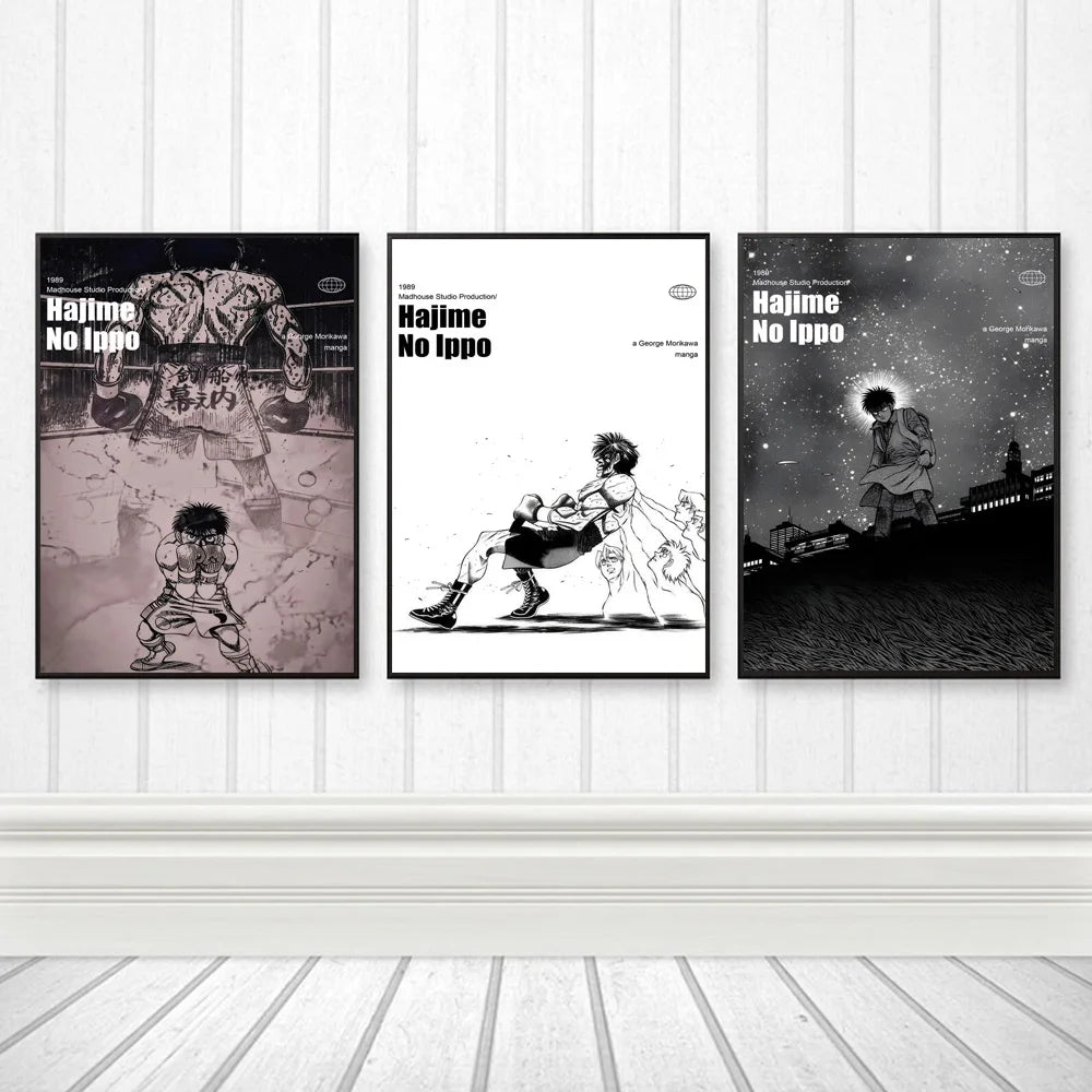 Classic Motivational Anime Hajime No Ippo Canvas Posters And Prints Home Decor Wall Art Hustle Boxing Manga Painting