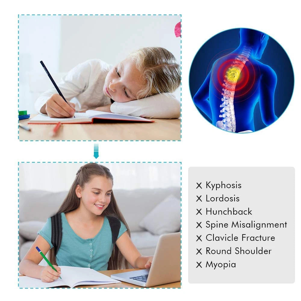 1PCS Posture Corrector for Kids Adjustable Back Straighter Shoulder Pads Upper Back Posture Brace for Teenagers Spinal Support