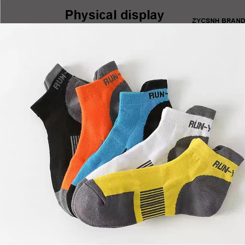 5/10 Pairs Men's Breathable Ankle Socks Mesh Casual Athletic Sports Short Socks Thin Cut for Summer Size 38-45