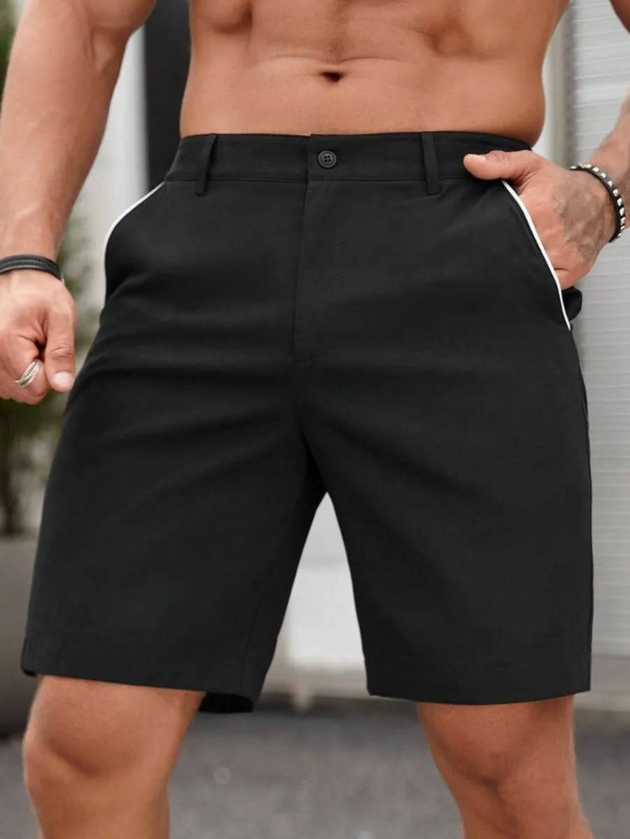 Men's British Style Suit Workwear Shorts Summer Hot Selling Casual Straight Leg Solid Color Golf shorts