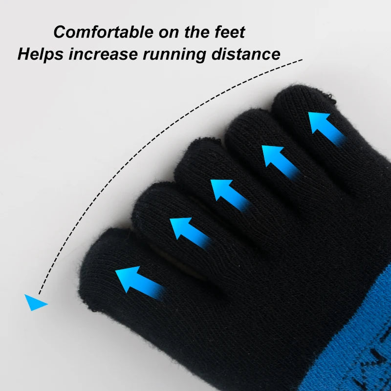 1/4/6 PAIRS COOLMAX Sports Socks Breathable Elastic 5 Toes Sports Socks Quick Drying Wicking Moisture Athletic Running Socks