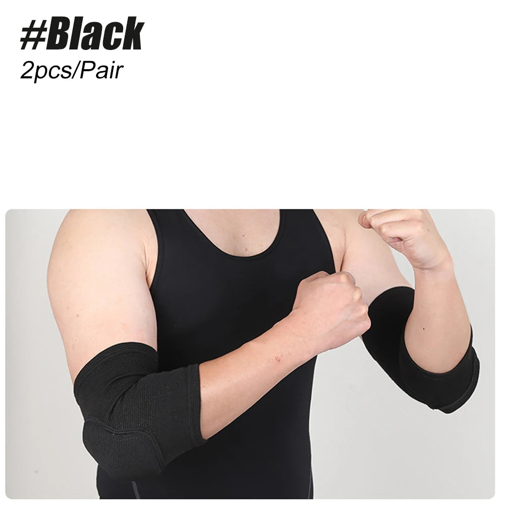 Elastic Elbow Pads Thickened Sponge Elbow Knee Protectors Guard Basketball Volleyball Sport Arm Sleeve Pad Adults Children