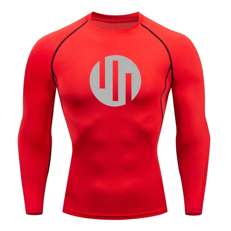 Gym Short Sleeve Running T-Shirt Men's Compression Long Sleeve Shirt Sun Protection Quick Drying Outdoor Sports Top Sportswear