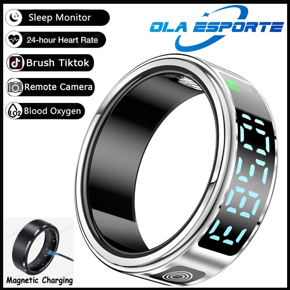 2026 NEW Smart Ring Men Women Charging Case HR SpO2 Blood Pressure Sleep Sport IP68 5ATM Waterproof Holiday Gift Android IOS