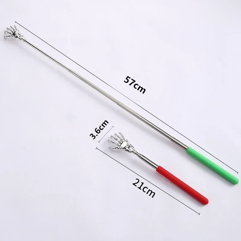 1/2pcs Massager Back Stainless Steel Scratcher Ghost Hand Telescopic Scratching Portable Extendable Products Itch Massage Tools