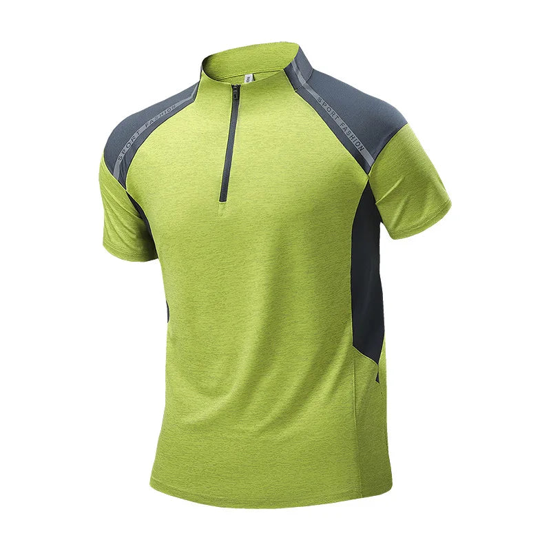 Men Gym ICE Silk T-shirt Quick Dry Sport Short Sleeve Casual Multicolor T Shirts Breathable Workout Tops Male Running Shirts