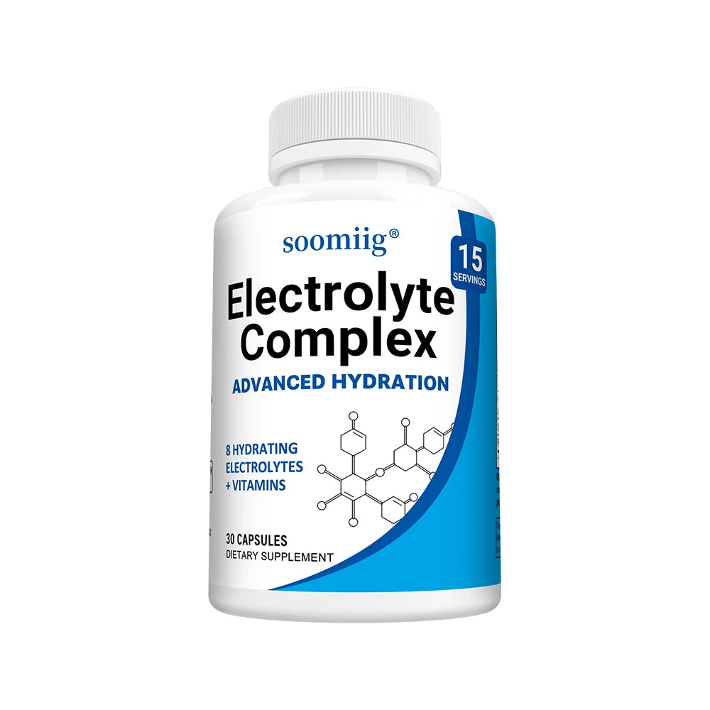 Electrolyte Salts Capsules with B6,B12, Magnesium, Potassium & Zinc, Fast Hydration, Reduces Muscle Cramps, Supports Recovery