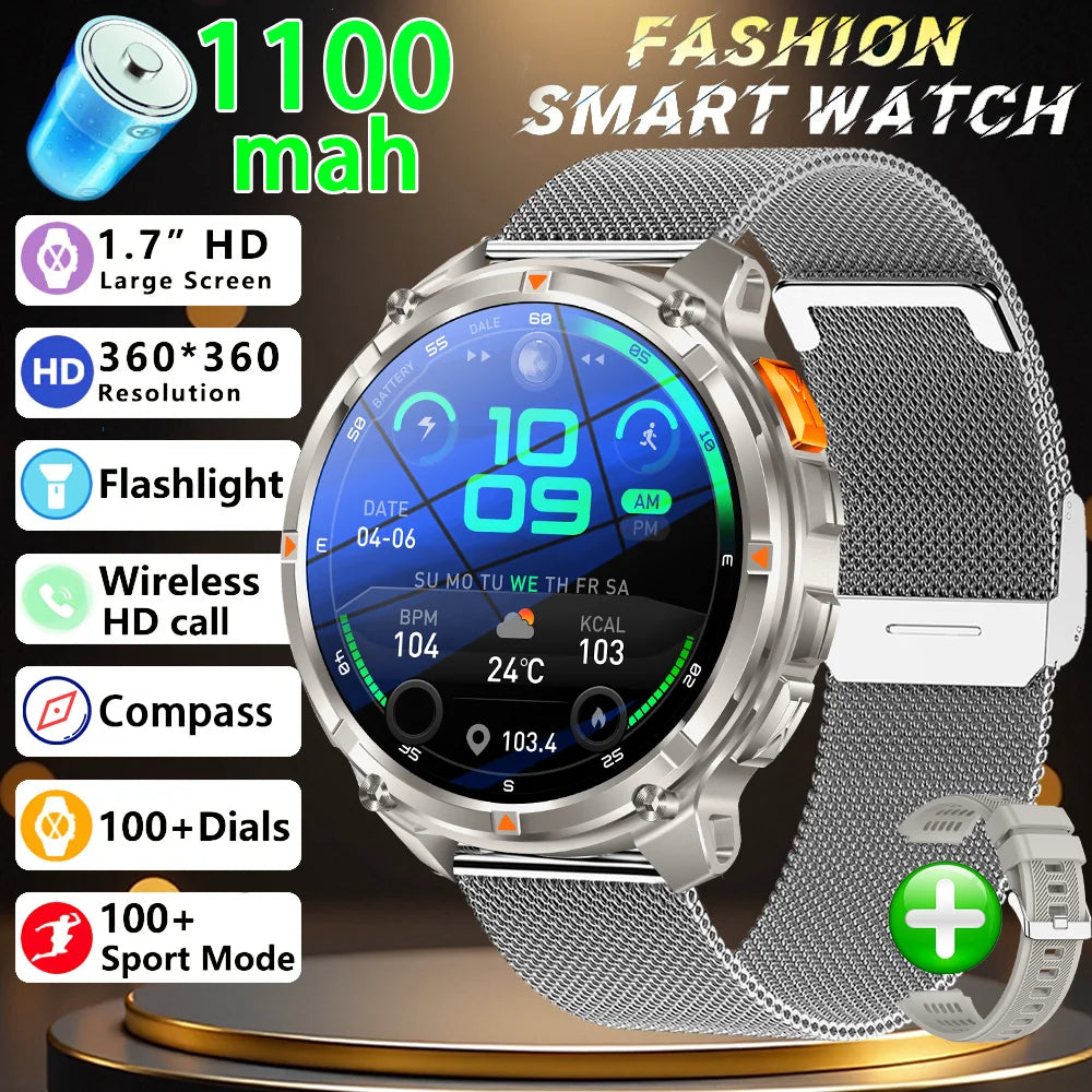 2026 New T-Rex3 Ultra 1100mAh Super Capacity Battery Adult Men Smart Watch 1.7