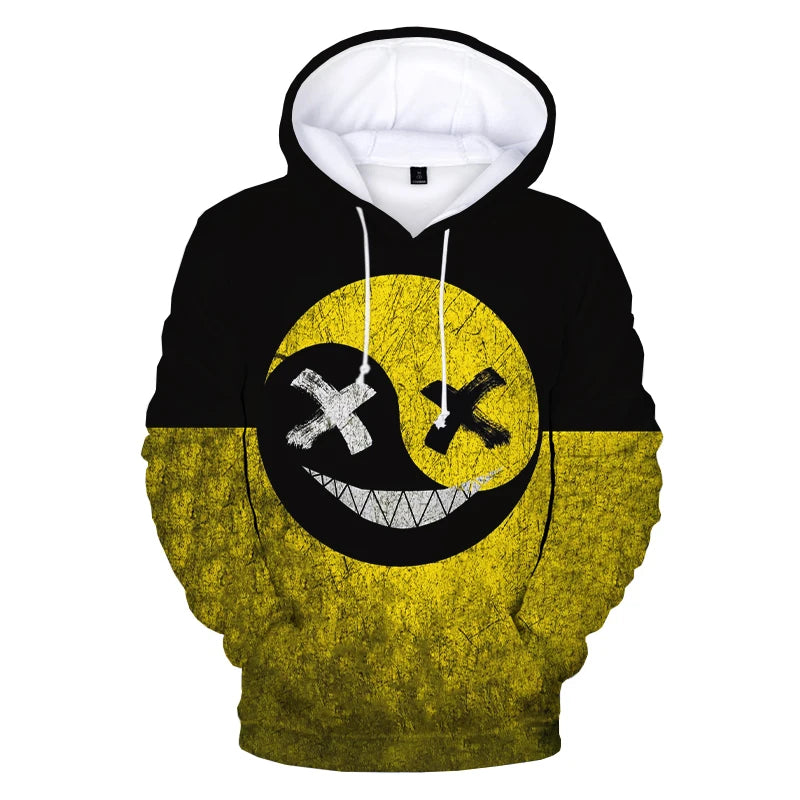 XOXO Pattern Trendy Devil Smiling Face 3D Printed Hoodie Sweatshirts Men Women Fashion Casual Funny Pullovers Hip Hop Hoodies