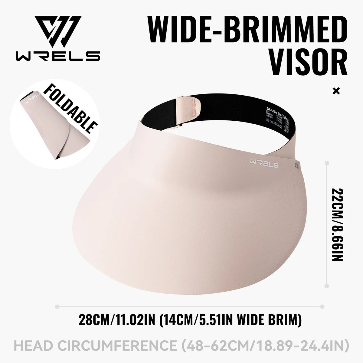 WRELS Sports Sun Visor Hat UV Protection Wide Brim Summer Beach Cap Ponytail Golf Tennis Baseball Running Outdoor Topless