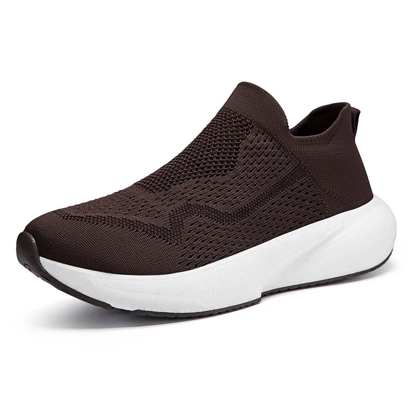 Breathable sports shoes for men and women in summer new mesh walking shoes leisure socks soft-soled comfortable running shoes 45