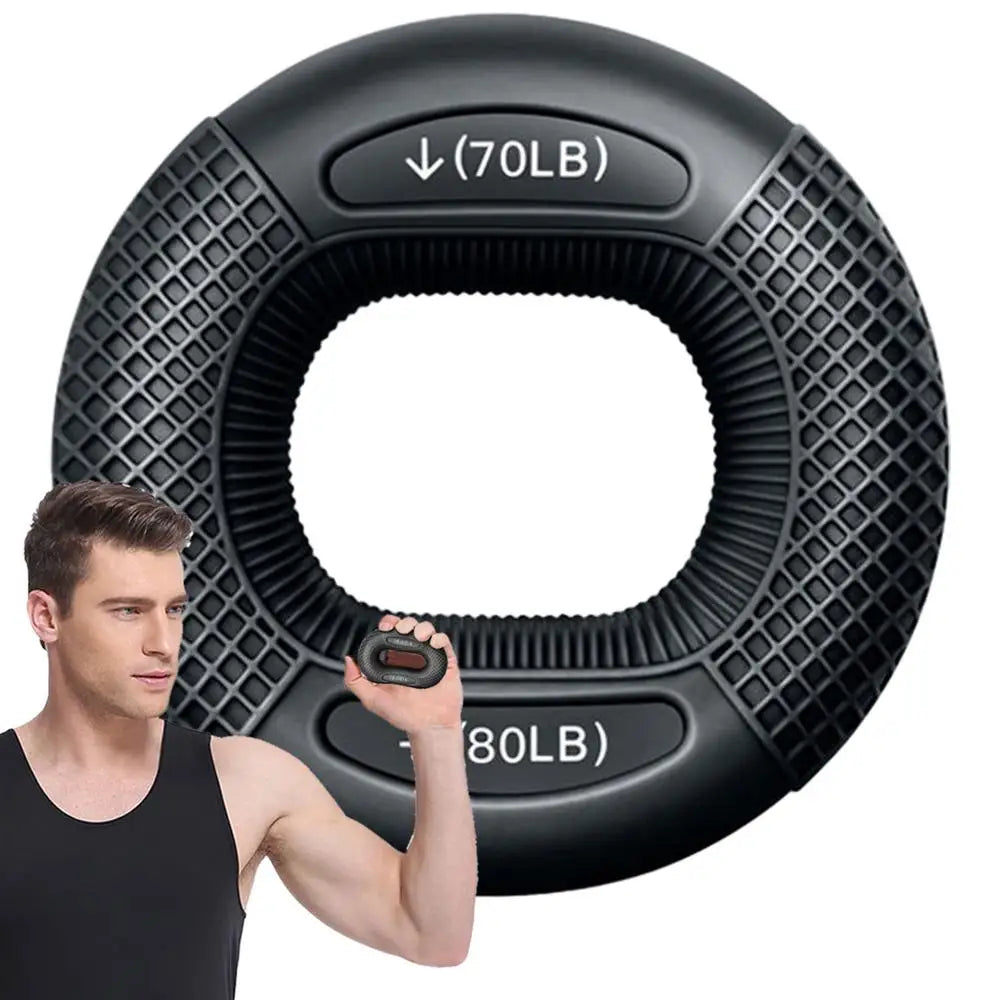 Silicone Finger Grip Strengthener Hand Wrist Exercise Ring For Carpal Tunnel Relief Portable Gym Office Rehabilitation Tool