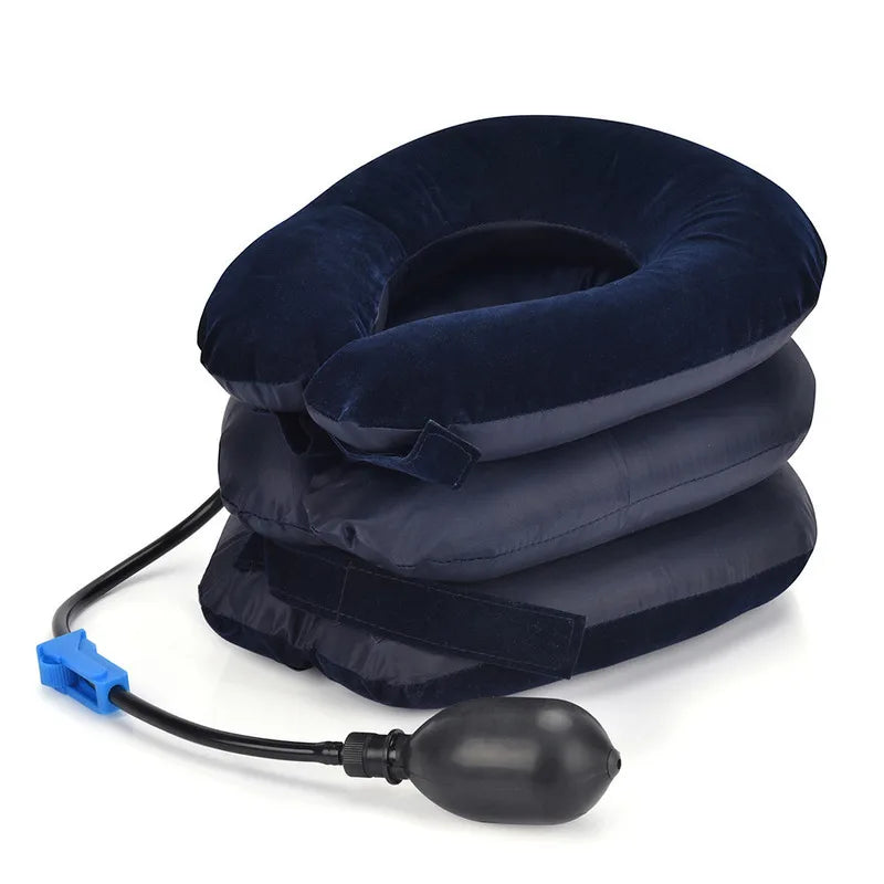 Inflatable Cervical Traction Collar Neck Pillows Adjustable Neck Support Brace Pain Relief & Injury Recovery Stretcher