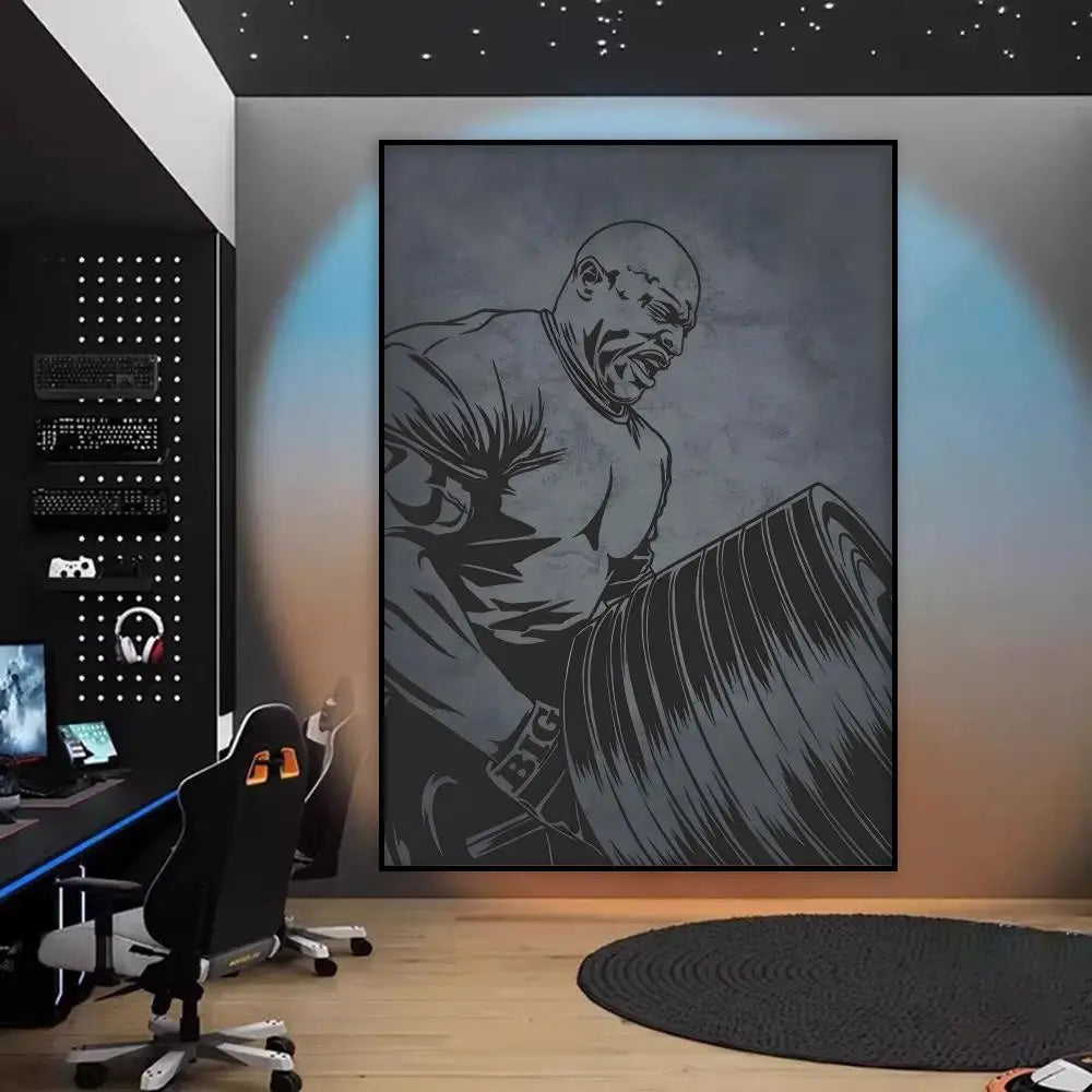 Bodybuilding Champion R-Ronnie C-Coleman Painting Calligraphy HD Canvas Poster Crease Free Waterproof All Space Wall Decor