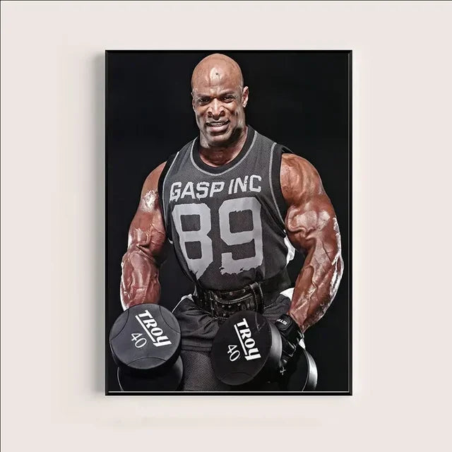 Ronnie Coleman Fitness Gym Sport Star Muscle Man Oil Canvas Painting Poster Prints Wall Art Pictures for Living Room Home Decor
