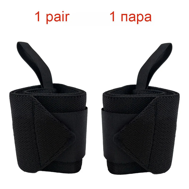 1 Pair Adjustable Bandages Weightlifting Wristbands Wrist Protector Brace Support Professional Sports Grey whole sale