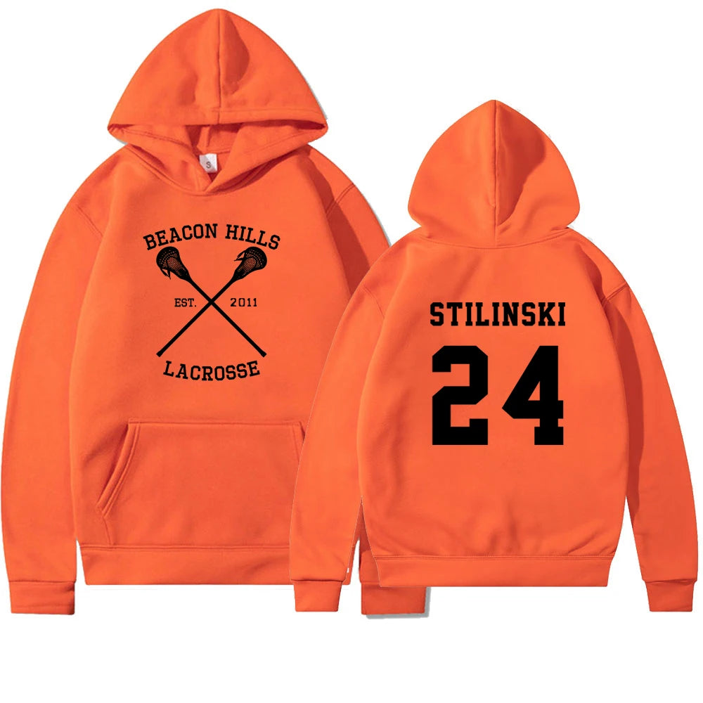 Teen Wolf Hoodie Beacon Hills Lacrosse Hoodie Stilinski 24 Teen Wolf Hooded Sweatshirt Dylan Obrien Unisex Teen Wolf Hoodies
