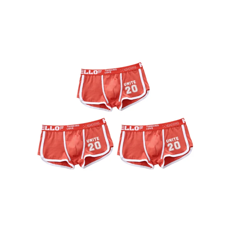 1/3pcs Men Underwear Sports Boxer Shorts Cotton Solid Color Sexy Panties Fashion Breathable Comfortable Underpants Man U Convex