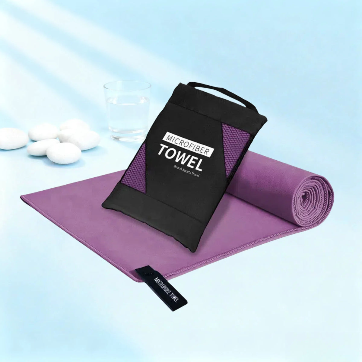Microfiber Quick-Dry Lightweight Sandproof Towel Portable Compact for Swim Yoga Gym Beach Travel Sports Supplies