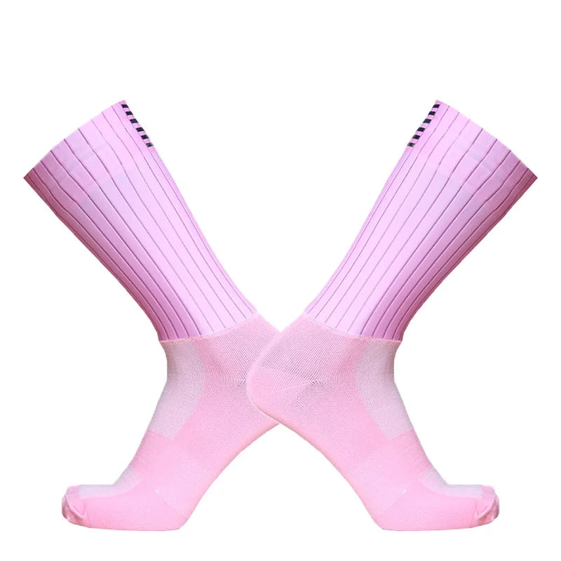 2026 New Cycling Slip Pro Socks Anti Team Aero Seamless Silicone Running Sport Road Bike Socks