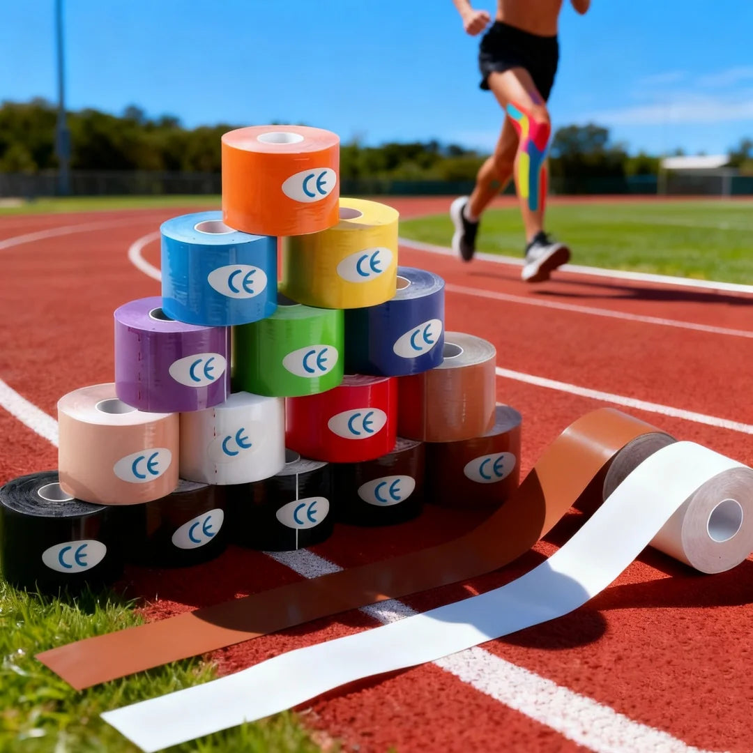 -Sports Kinesio Tape Muscle Kinesiology Elastic Knee Pain Relief Strain Patch Athletic Recovery Stickers Fitness Bandages