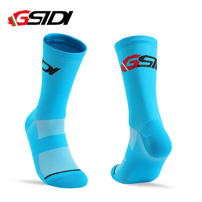 GSTDI New Cycling Socks High Quality Compression Men Bike Outdoor Women Running Professional Sports Running