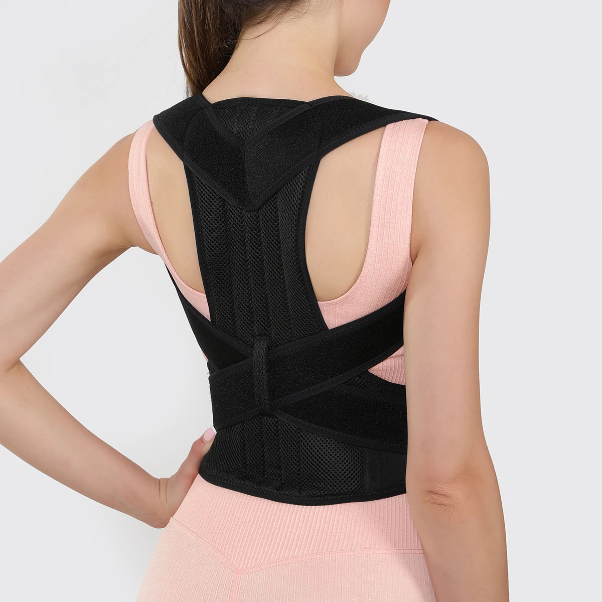 VBOSi Women Men Adjustable Sporty Back Brace Waist Support Posture Corrector