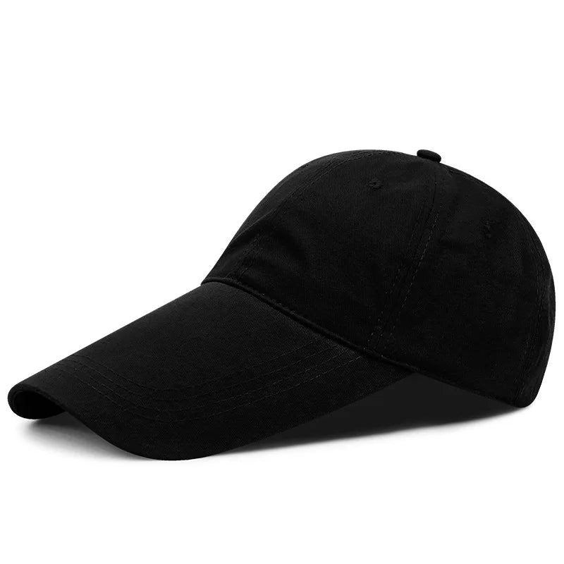 Peaked Hat Spring Summer 14cm Long Brim Sunscreen Fishing Men Women Street Sunshade Outdoor Adjustable Cotton Golf Cap Trucker