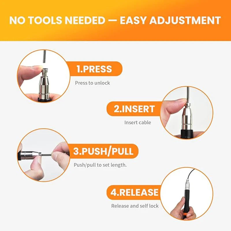 Aluminum Alloy Steel Wire Metal Handle Student Adult Fitness Fat Burning Racing Training Competition Skipping Rope